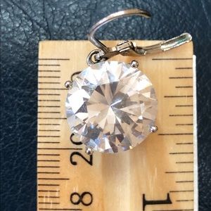Large Faux Diamond Earrings .25”